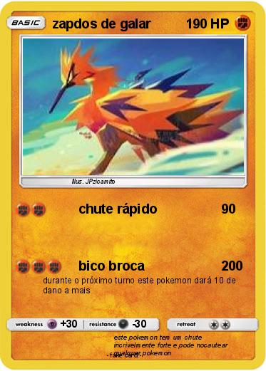 Pokemon zapdos de galar
