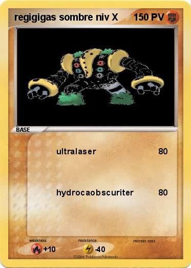 Pokemon regigigas sombre niv X