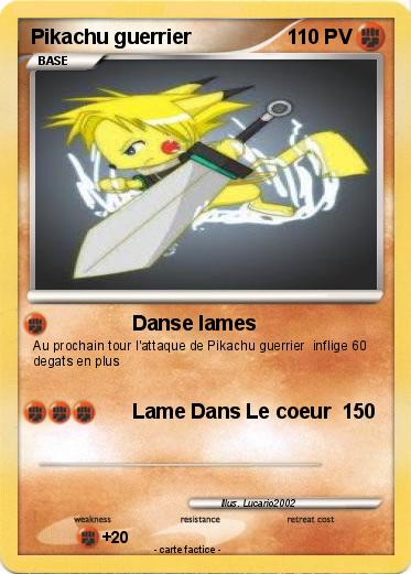 Pokemon Pikachu guerrier
