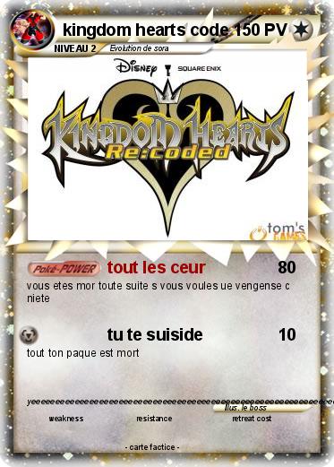 Pokemon kingdom hearts code