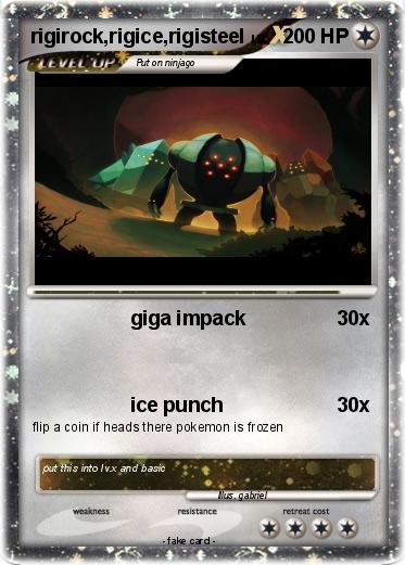Pokemon rigirock,rigice,rigisteel