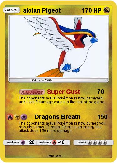 Pokemon alolan Pigeot