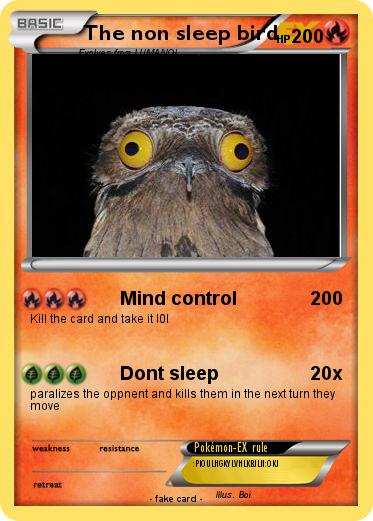 Pokemon The non sleep bird