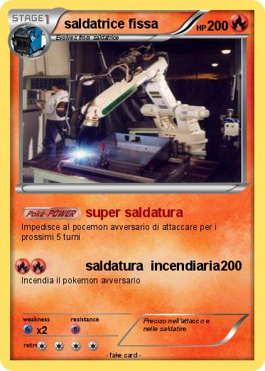 Pokemon saldatrice fissa