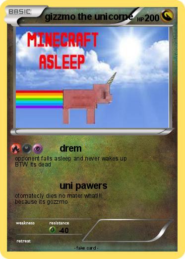 Pokemon gizzmo the unicorne