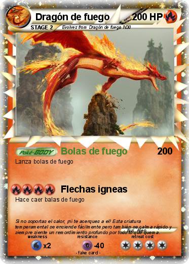 Pokemon Dragón de fuego