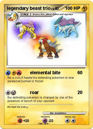Pokemon legendary beast trio