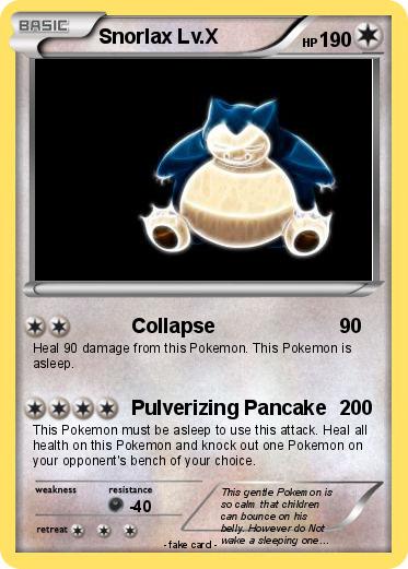 Pokemon Snorlax Lv.X