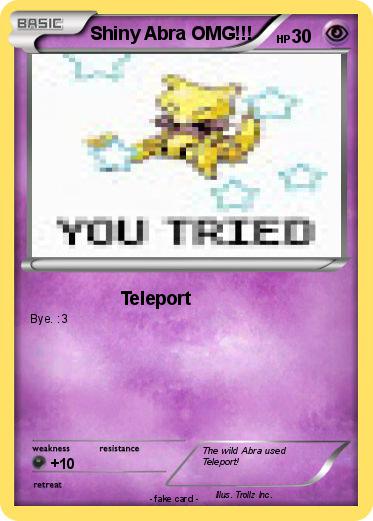Pokemon Shiny Abra OMG!!!