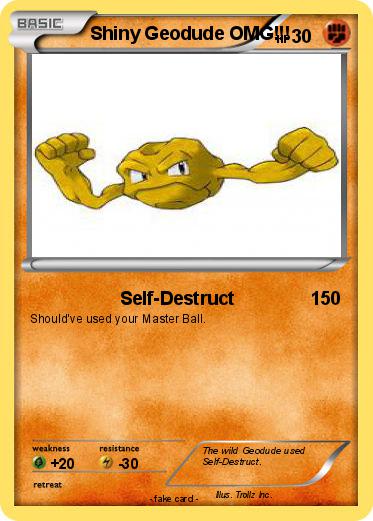Pokemon Shiny Geodude OMG!!!