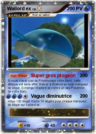 Pokemon Wailord ex