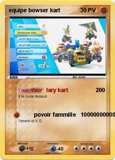 Pokemon equipe bowser kart