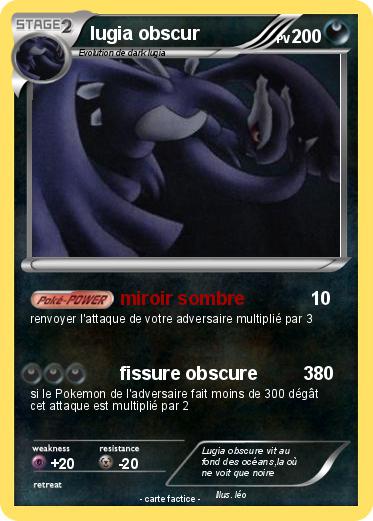 Pokemon lugia obscur