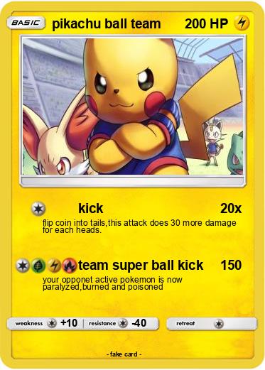 Pokemon pikachu ball team