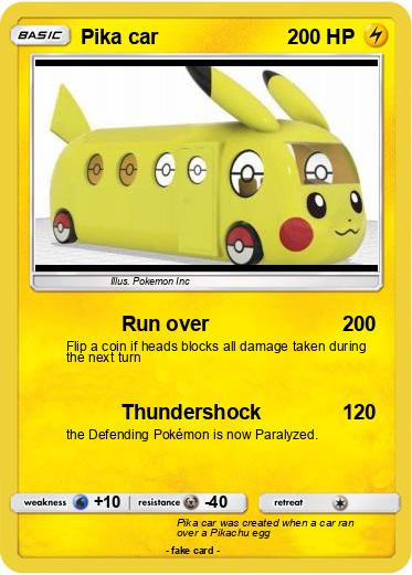 Pokemon Pika car