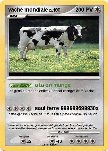 Pokemon vache mondiale