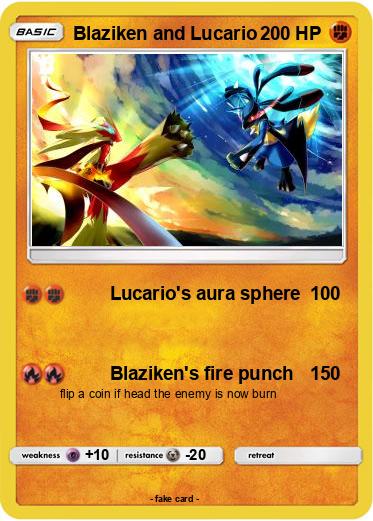 Pokemon Blaziken and Lucario