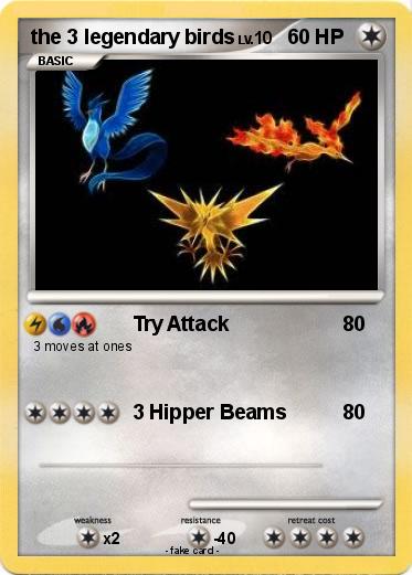 Pokemon the 3 legendary birds