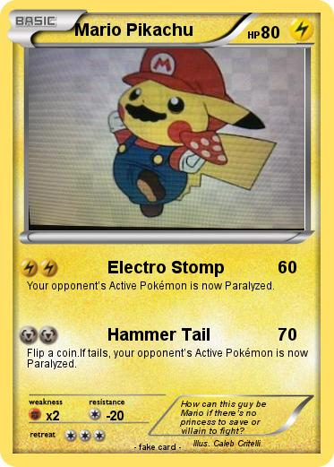 Pokemon Mario Pikachu