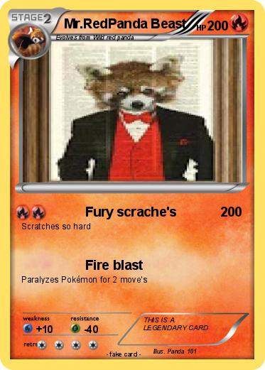 Pokemon Mr.RedPanda Beast
