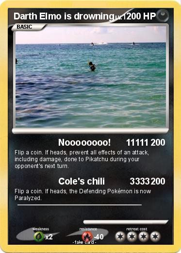 Pokemon Darth Elmo is drowning