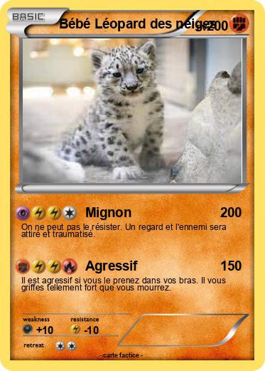 Pokemon Bébé Léopard des neiges