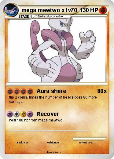 Pokemon mega mewtwo x lv70