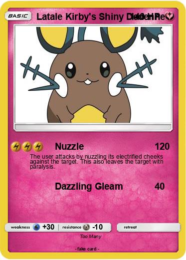 Pokemon Latale Kirby's Shiny Dedenne