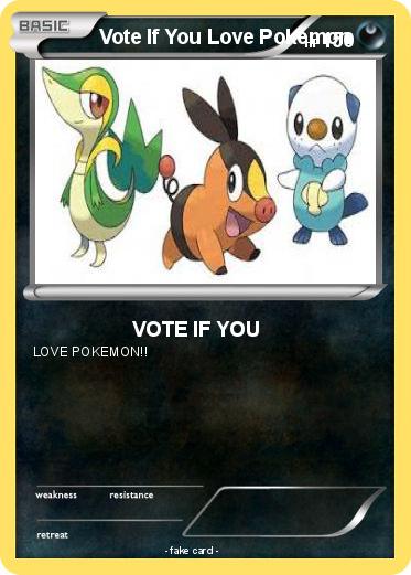 Pokemon Vote If You Love Pokemon