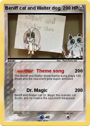 Pokemon Beniff cat and Walter dog