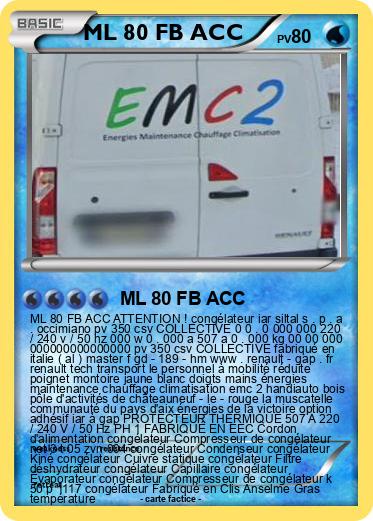 Pokemon ML 80 FB ACC