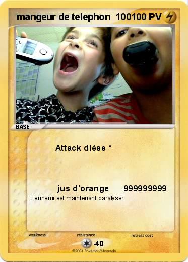 Pokemon  mangeur de telephon  100