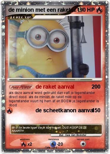 Pokemon de minion met een raket