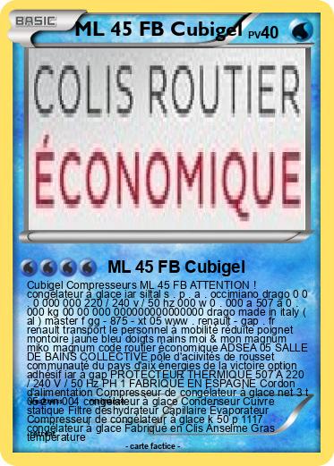 Pokemon ML 45 FB Cubigel