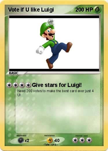 Pokemon Vote if U like Luigi