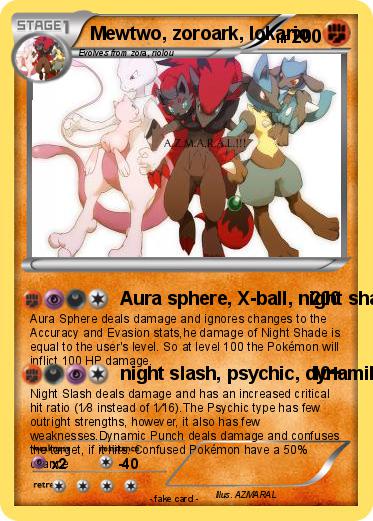 Pokemon Mewtwo, zoroark, lokario