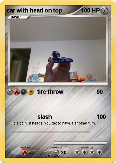 Pokemon car with head on top