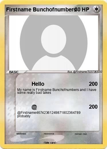 Pokemon Firstname Bunchofnumbers