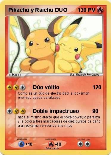 Pokemon Pikachu y Raichu DUO