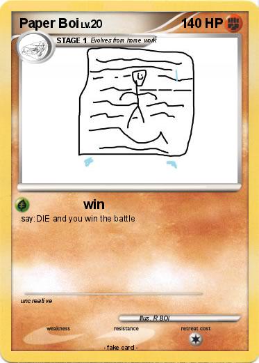 Pokemon Paper Boi