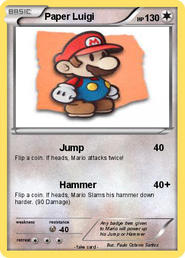 Pokemon Paper Luigi