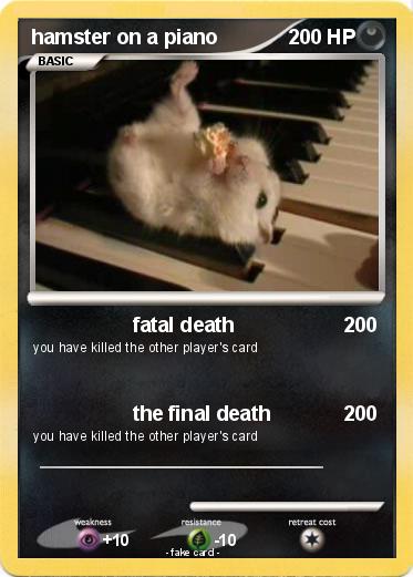 Pokemon hamster on a piano