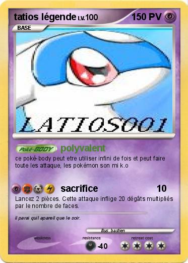 Pokemon tatios légende