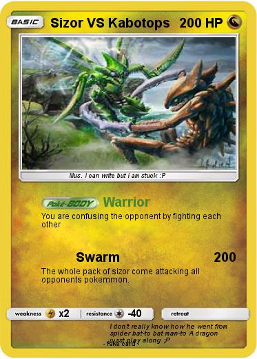 Pokemon Sizor VS Kabotops