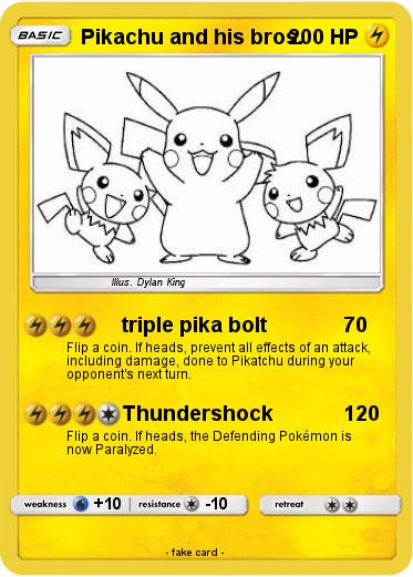 Pokemon Pikachu and his bros.