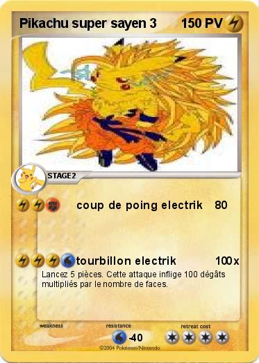 Pokemon Pikachu super sayen 3
