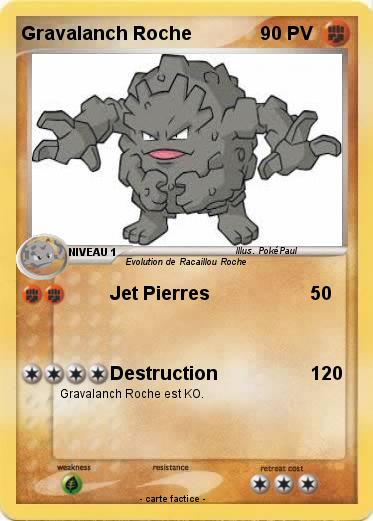 Pokemon Gravalanch Roche