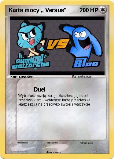 Pokemon Karta mocy ,, Versus''
