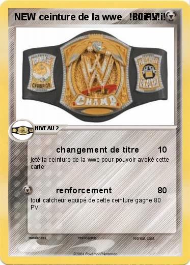 Pokemon NEW ceinture de la wwe   !i!i!i!i!i!i!            