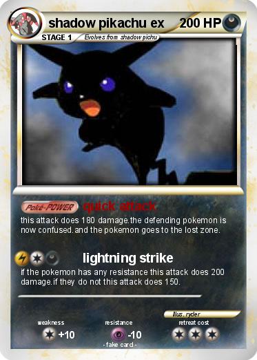 Pokemon shadow pikachu ex